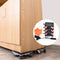 Household Transport Heavy Furniture Mover Wheeled Rollers Bar (Black)