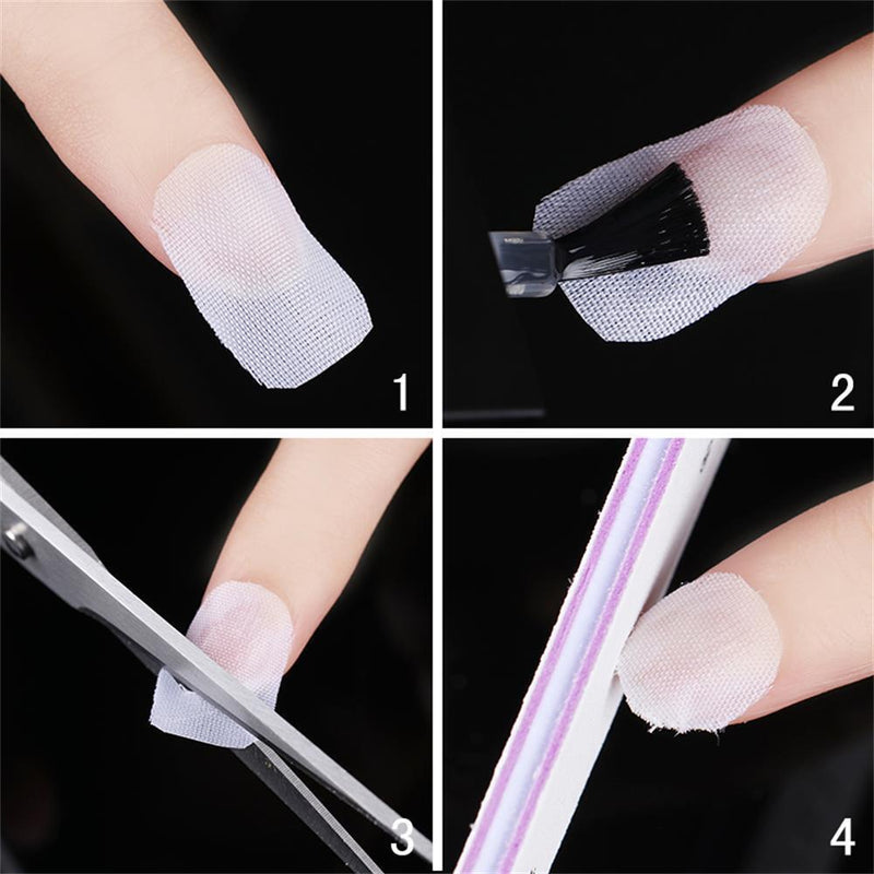 White Adhesive Nail Protector Wraps Reinforce Tools Silk Tape Fiberglass