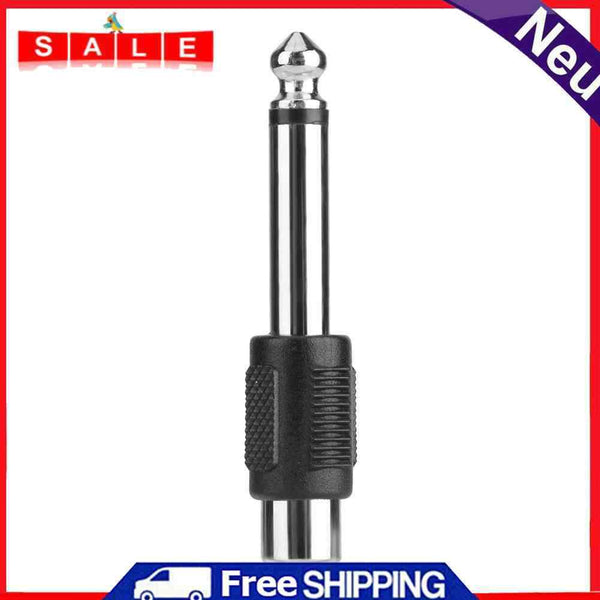 Hermosapoty 2 Adapter 6.5mm to RCA Male to Female Audio Video Converter