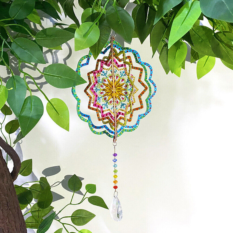 DIY Diamond Painting Double-sided Hanging Rotatable Wind Chime (GSP204)