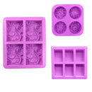 4/6 Cavity DIY Craft Flower Shaped Silicone Soap Mold Soaps Supplies Cake Mould
