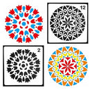 DIY Craft Painting template Mandala Auxiliary Layering Stencils Scrapbooking