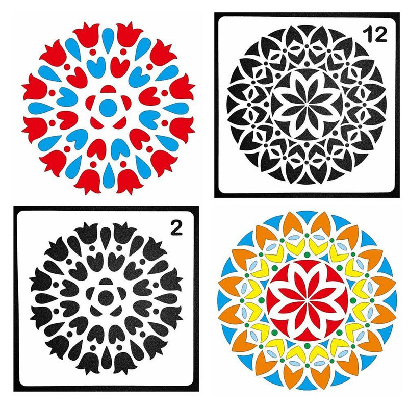DIY Craft Painting template Mandala Auxiliary Layering Stencils Scrapbooking