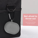 For Redmi AirDots 3 Pro Silicone Protective Case Cover with Keychain (Grey)
