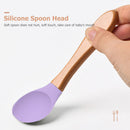 Wooden Silicone Spoon Mixing Soup Spoons Wooden Cooking Utensils Kitchenware