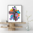 11CT Full Cross Stitch Butterfly Stamped DIY Kits Handmade Cotton Embroidery