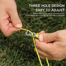 20pcs Outdoor Camping Tent Parachute Cord Rope Buckle Fastener (Black) Newly