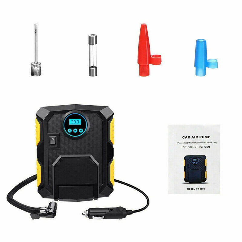 with LED Lamp Tire Flator Car Tire Inflator Automobile Tire Pump Air Compressor