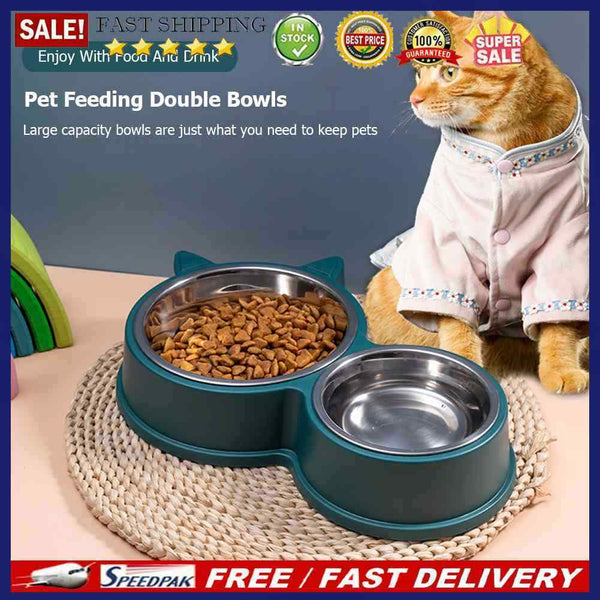 2 in 1 Drinker for Cats Food Storage Drinking Water Bowl Pet Supplies anti Slip