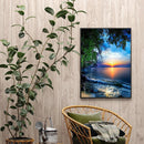 Sunrise Frameless Oil Paint by Numbers Kit DIY Handpainted Artistic Picture