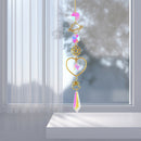 Crystal Star Hexagon Candlestick Pendant Prism Wind Chime Car Hanging Lamp Decor