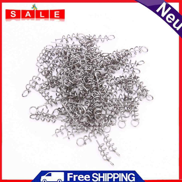 100pcs Soft Bait Bait Lock Pin Crank Carabiner Hook Connect to Bait Fixed