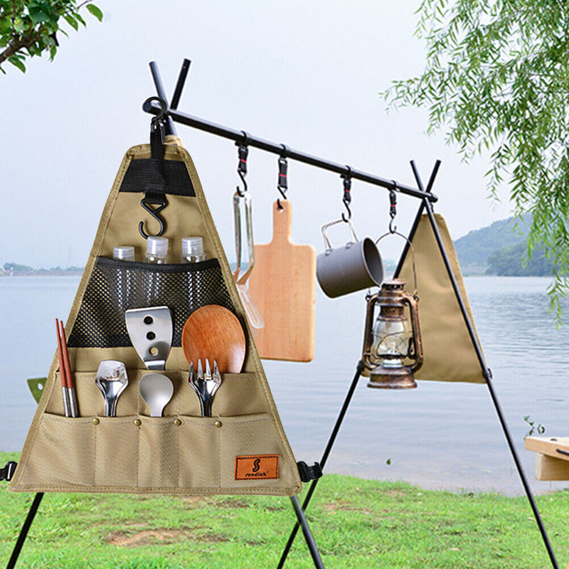 SUNDICK Outdoor Camp Picnic Tableware Storage Bag Barbecue Cutlery Hanging Ba