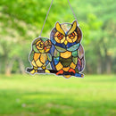 DIY Applique Diamond Wall Hanging Acrylic Door Window Pendant (Twin Owls) Newly