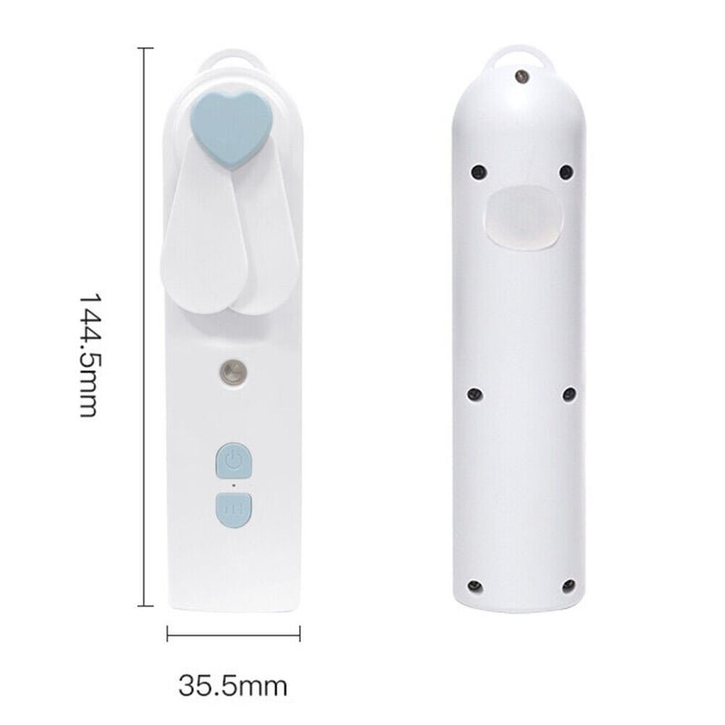 2 in 1 Water Spray Mist Fan Portable Mini Humidifier Face Steamer (Blue)