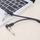 3.5mm Socket Stereo Female to Dual 6.35mm Plug Male Y Splitter Cable 9 inch