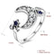 Exquisite Wedding Fasion Jewellery Woman Ring Adjustable Blue Star Moon Copper