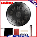 6"" Steel Tongue Drum 11 Tone Hand Pan Drum Tank with Drumsticks Carrying Bag