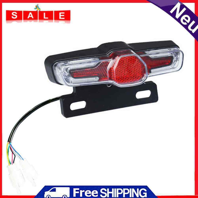 36-60V E-bike Rear Lamp Waterproof LED Safety Warning Taillight with Turn Signal