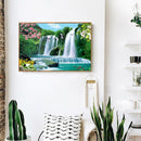 Painting By Numbers Kit DIY Flower Waterfall Canvas Oil Art Picture Craft