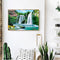 Painting By Numbers Kit DIY Flower Waterfall Canvas Oil Art Picture Craft