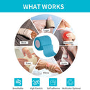 Self Adhesive Elastic Bandage Sports Wrist Protector Tape (Blue 5cmx4.5m) Newly