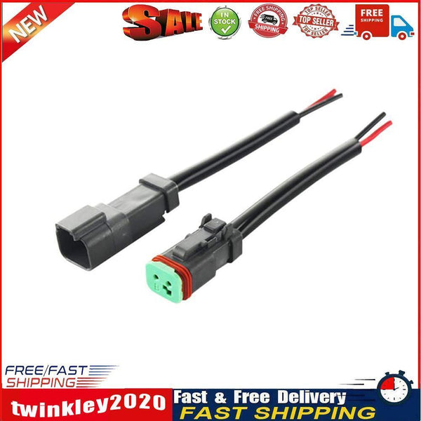 Deutsch DT 2 Pin Pigtail Kit Male Female Wiring Harness for LED Work Light Newly