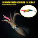 14cm 20g Luminous Wood Shrimp Fishing Lures Artificial Wobbler Bait (8) Newly