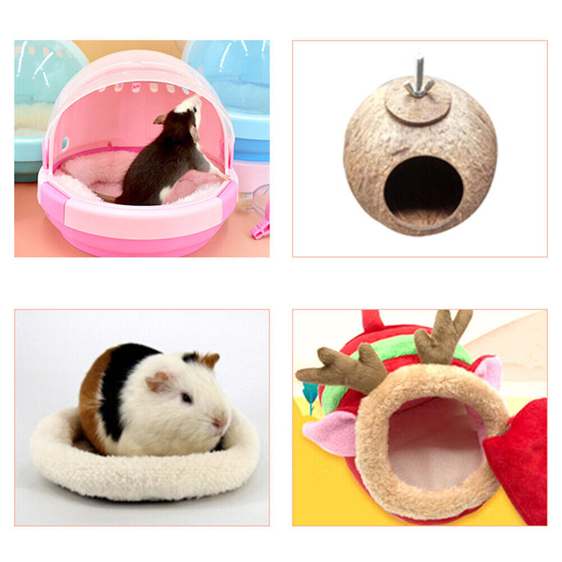 Warm Hamster Nest Pad Pet Chinchilla Rabbit Guinea Pig Bed Velvet Soft Cushio