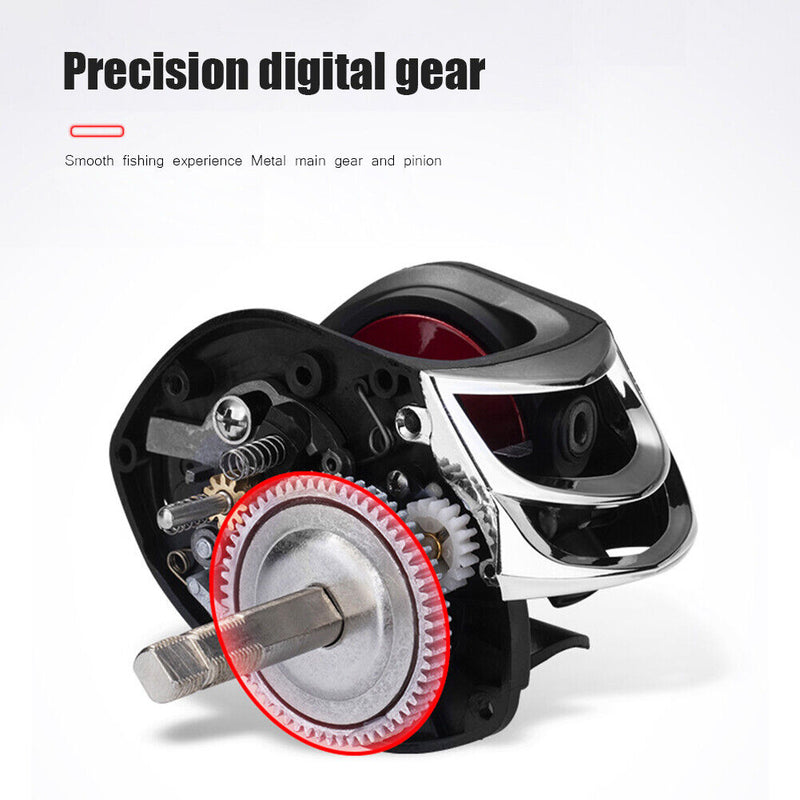 8kg Drag Strong Brake Low Profile Baitcasting Fishing Reel Metal Fishing Tack