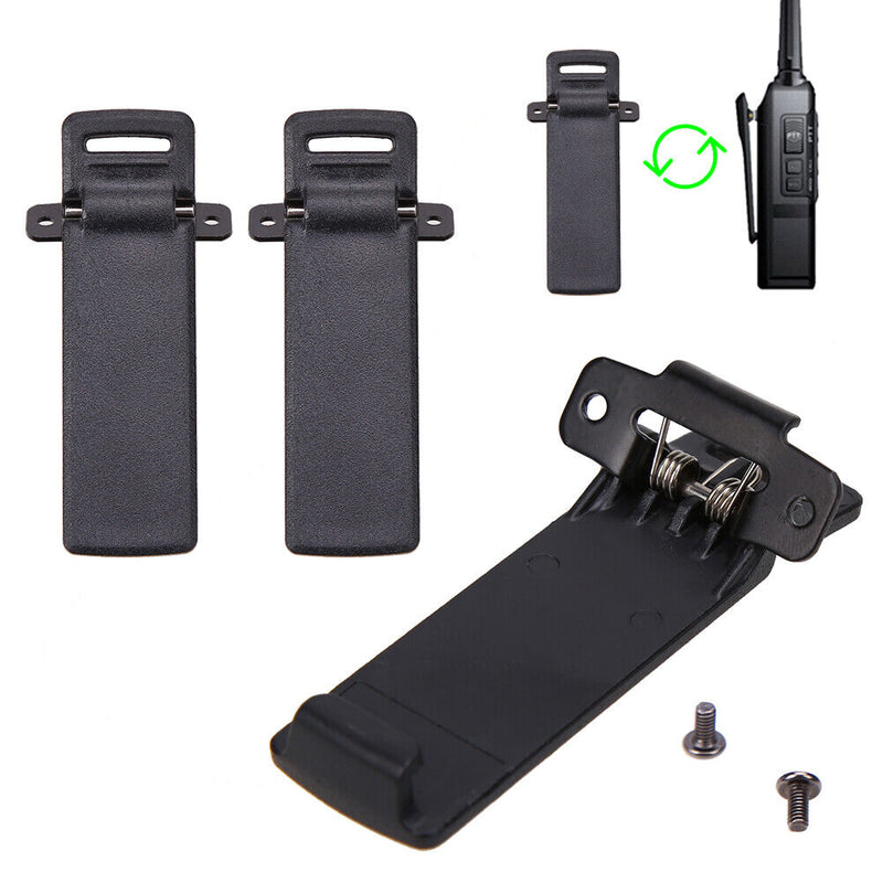 2Pcs Walkie Talkie Spare Back Belt Clip for Baofeng 2-way Radio UV5R Newly