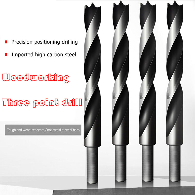 10pcs High Carbon Steel Straight Shank Twist 3 Brad Point Drill Bits (3mm)
