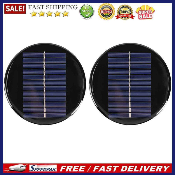 6V 0.8W Round Epoxy Polysilicon Solar Panel Module 24 Solar Cells 100mm Diameter