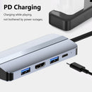 USB 3.0 Docking Station Gigabit Ethernet 4K HDMI USB Type-C Hub For Laptop PC