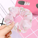 Korean Hair Ring Rope Flower Printed Scrunchies Women Ponytail Holder Hair Ties