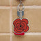DIY Rose Flower Bead Cross Stitch Keychain Stamped Needlework Kit (SMX-024)