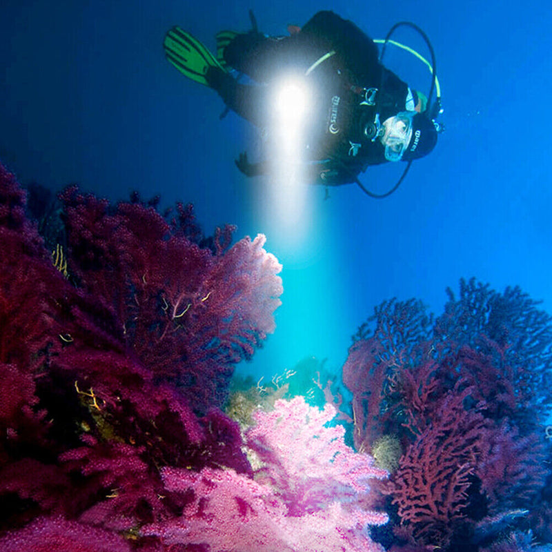 Underwater Torch Portable Dive Lantern IPX8 Waterproof Professional Diving Light