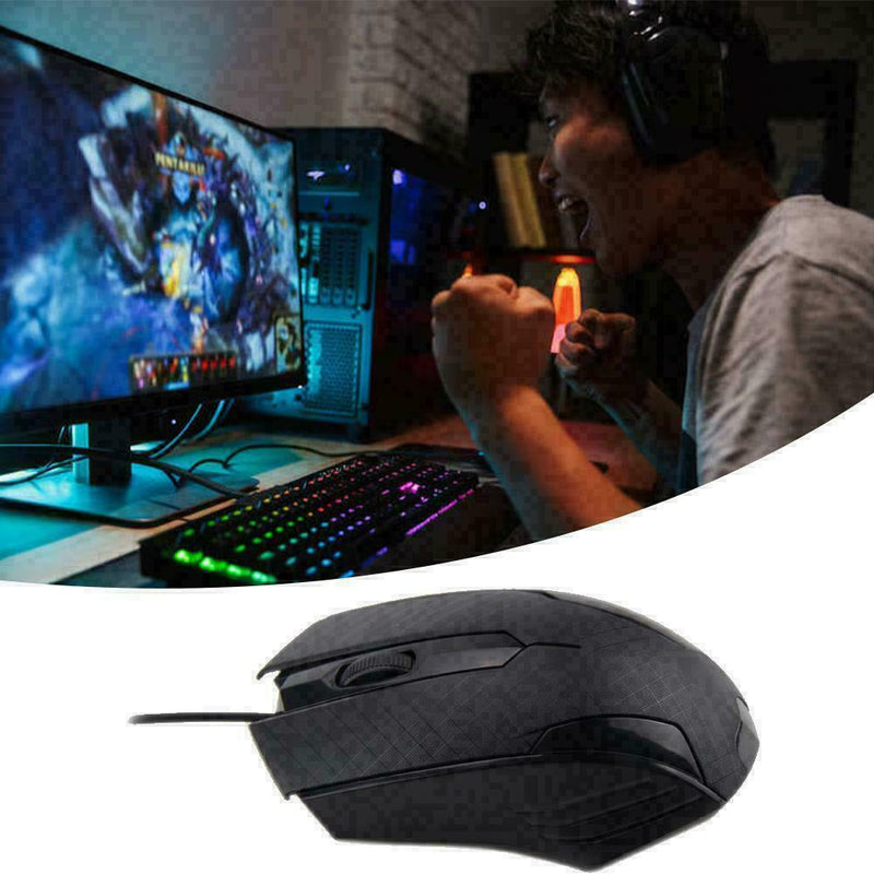 USB Interface Wired Scroll Wheel Mouse Gaming Mice Desktop For PC O3Z4