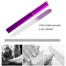 Glass Nail File Block Nail Polish Sanding Buffer Strips Polishing (Purple) Newly