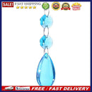 Stainless Steel Ring Door String Tassel Crystal Glass Curtain (Royal Blue)