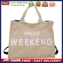 Canvas Women Shoulder Bag Large Capacity Totes Letter Printed Crossbody Handbag