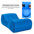 Waterproof Nylon Lazy Bag Inflatable Sofa Outdoor Air Bed (Navy Blue Small)