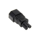 IEC 320 C14 3-Pin Male To C5 3-Pin Female Straight Power Plug Converter Adapter