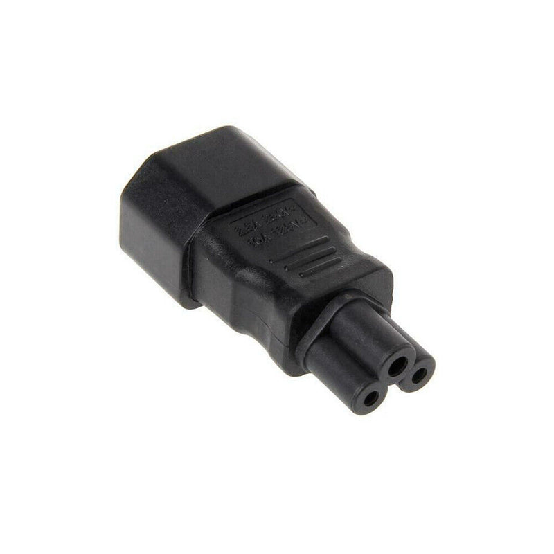 IEC 320 C14 3-Pin Male To C5 3-Pin Female Straight Power Plug Converter Adapter