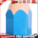 Pen Vase Makeup Brush Holder Stationery Desk Container Office Supply (Blue)