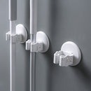 Punch Free Mop Holder Hook Wall Mounted Self Adhesive Broom Brush Storage Hanger