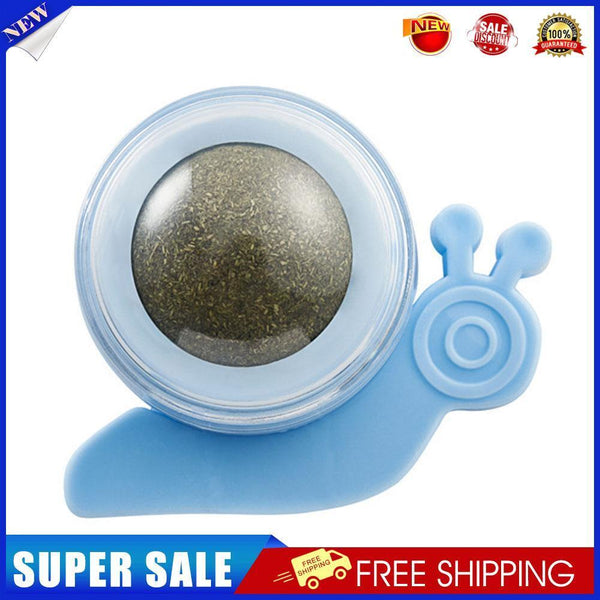 Cat Catnip Rotating Ball Cleaning Teeth Molar Interactive Pet Toys (Blue)