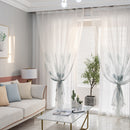 1pc Modern Palm Leaf Windows Tulle Curtains Living Bedroom Screening Yarn Dra