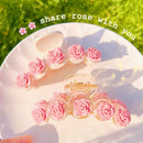 Fashion Rose Flower Hairpin Catch Clip Shark Clip Hair Accessories Hair Claw