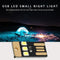 Camping Mobile USB LED Small Night Lights Energy Saving Flashlight (Black)